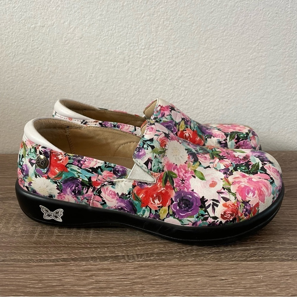 Alegria Floral Mules Vibrant Slip-On Comfort